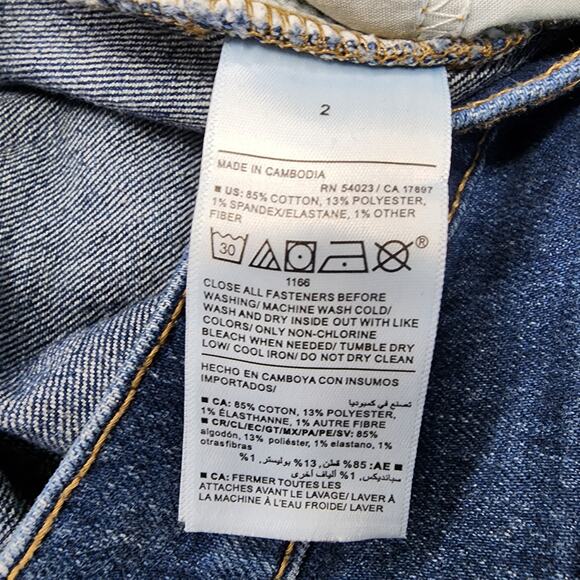 Old Navy Jeans Womens 2 Blue Mid Rise Wow Boyfriend Straight Relaxed Stretch - Picture 7 of 12